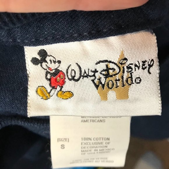 Vintage WDW Women's Small Mickey Mouse 90s Patriotic Motorcycle Tee - Picture 6 of 6